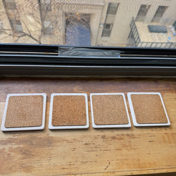 New York Historical Society Museum Coasters Floral Print with Cork Back - Picture 2 of 4